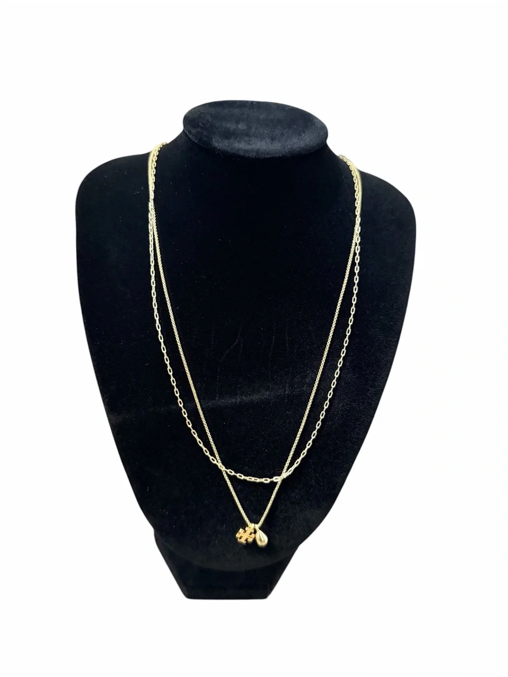 Tory Burch Good Luck Chain Layered Necklace- Gold NWT